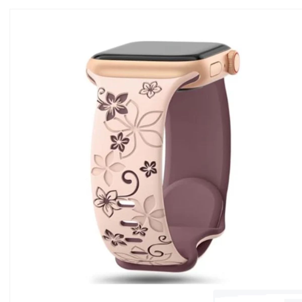 GENERICO - Correa Floral 2D para Apple Watch 45mm  - Rosada