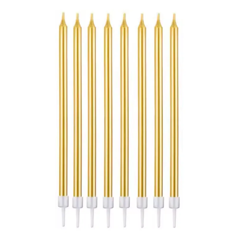 PIA COPELLO STORE - Pack de 6 Velas Doradas Cumpleaños