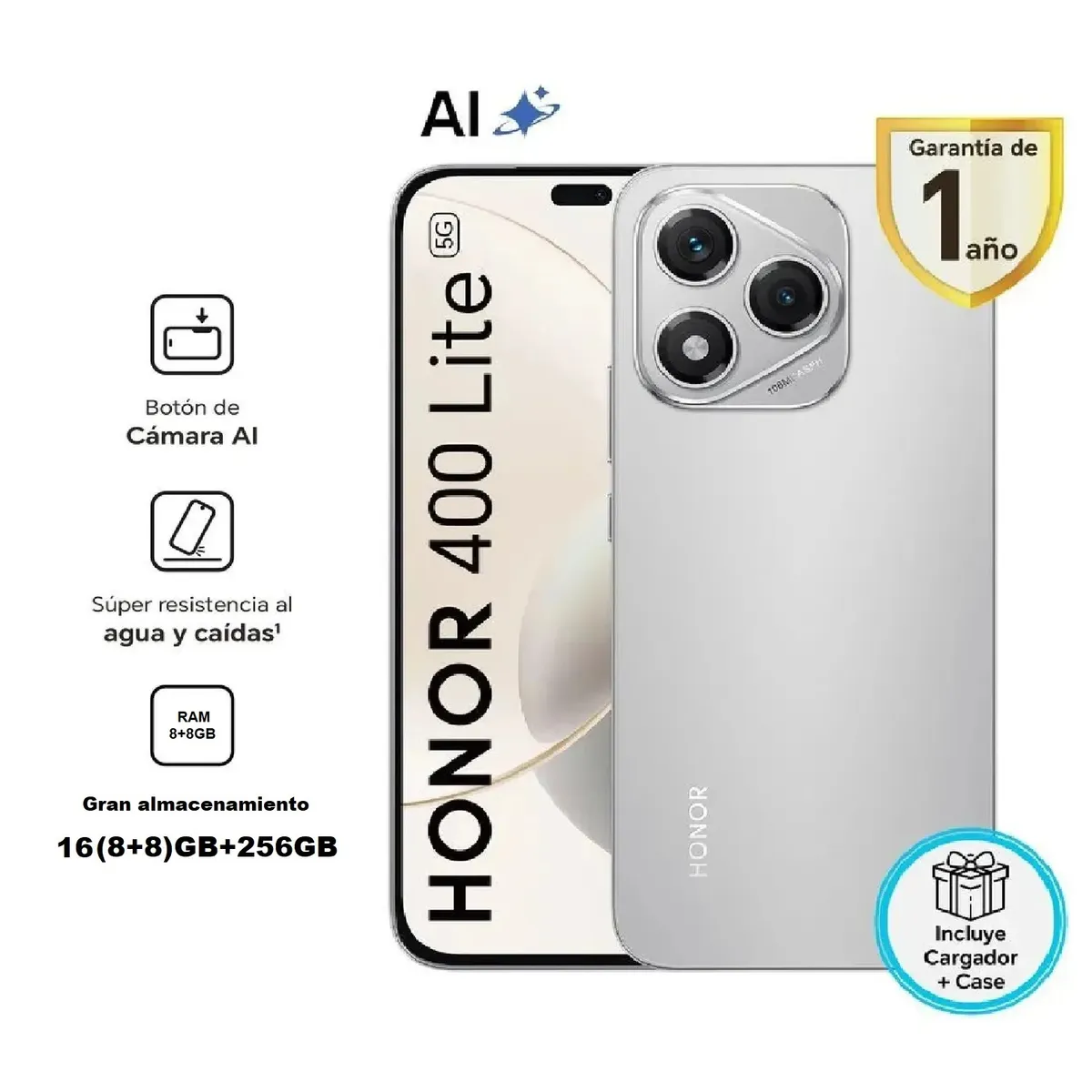 HONOR - HONOR 400 LITE 5G GREY 8RAM 256GB – REGISTRADO