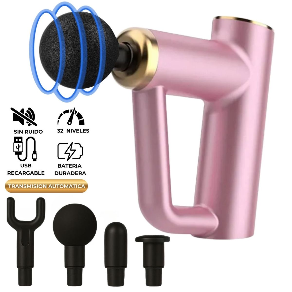 XTREME SPORT - Pistola Masajeador Profundo POWERFUL THERAPY 32 Velocidades