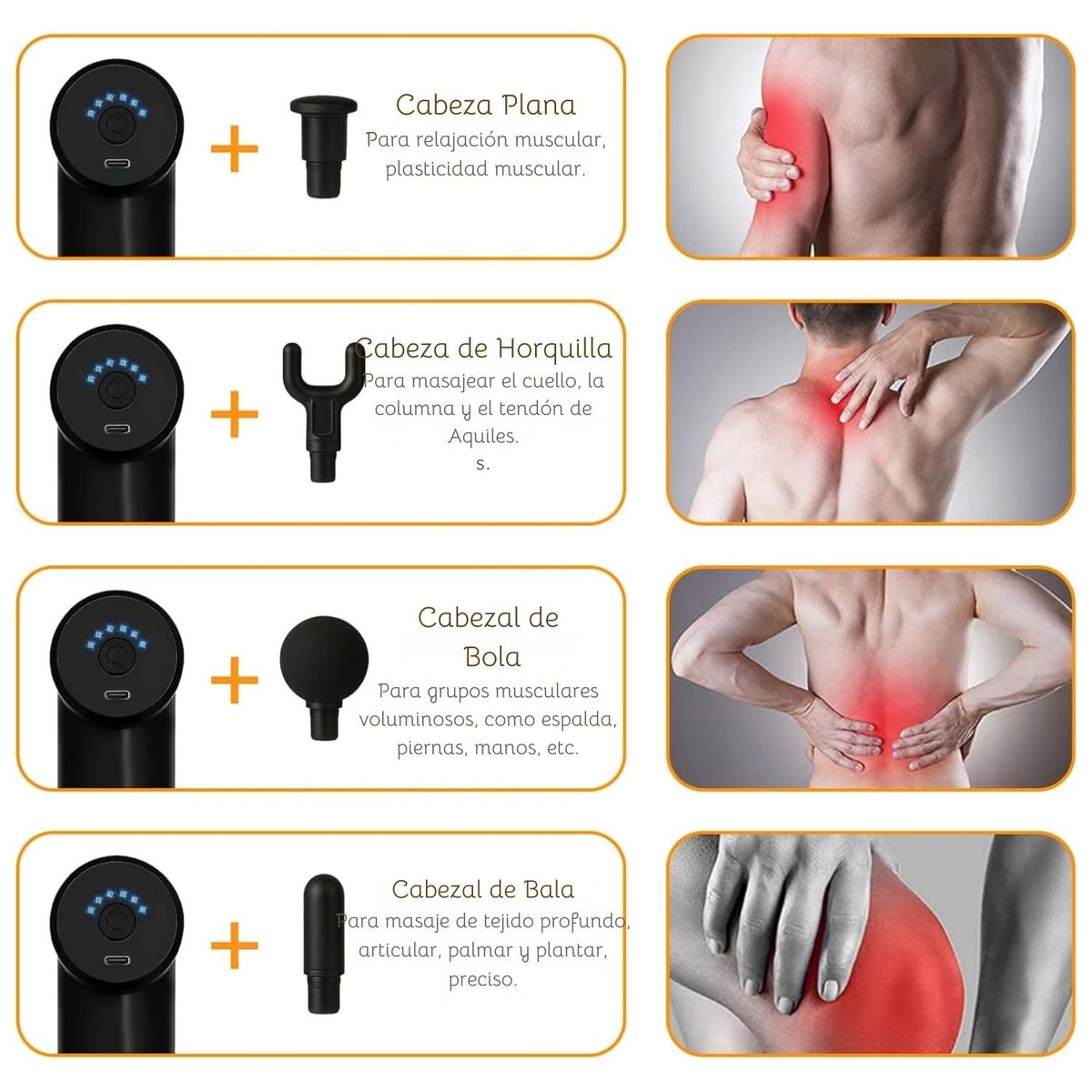 XTREME SPORT - Pistola Masajeador Profundo POWERFUL THERAPY 32 Velocidades