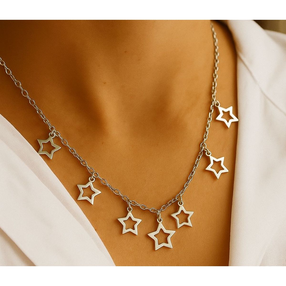 JOYERIA D'PILMER - GARGANTILA DE PLATA ESTRELLA