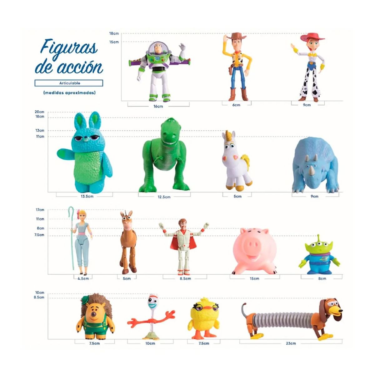 TOY STORY - Set de Muñecos de Jebe Toy Story Articulados 9 Pcs Modelo 2