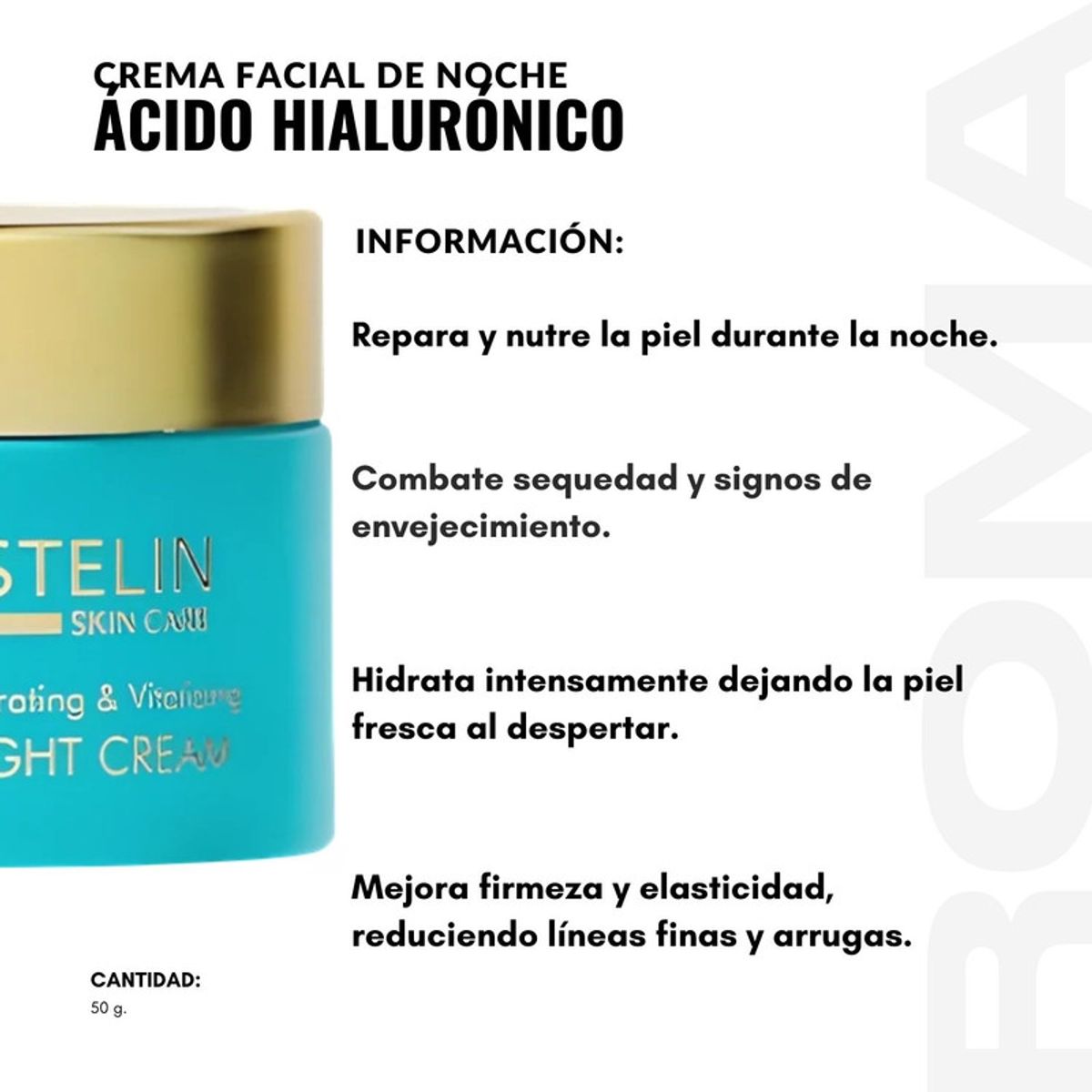 GENERICO - CREMA DE NOCHE ÁCIDO HIALURÓNICO 50G ESTELIN