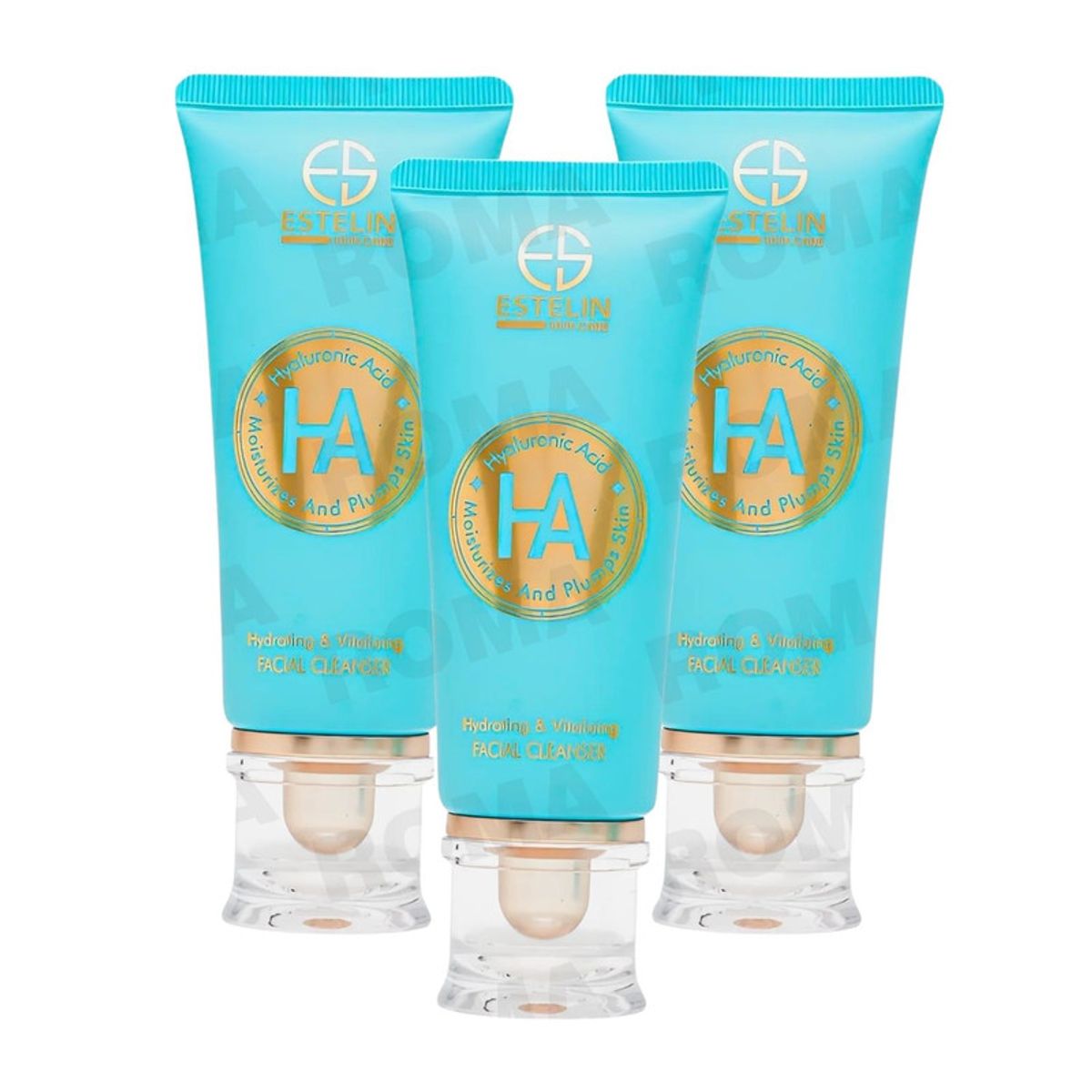 GENERICO - PACK 3 LIMPIADOR FACIAL ÁCIDO HIALURÓNICO 80G ESTELIN