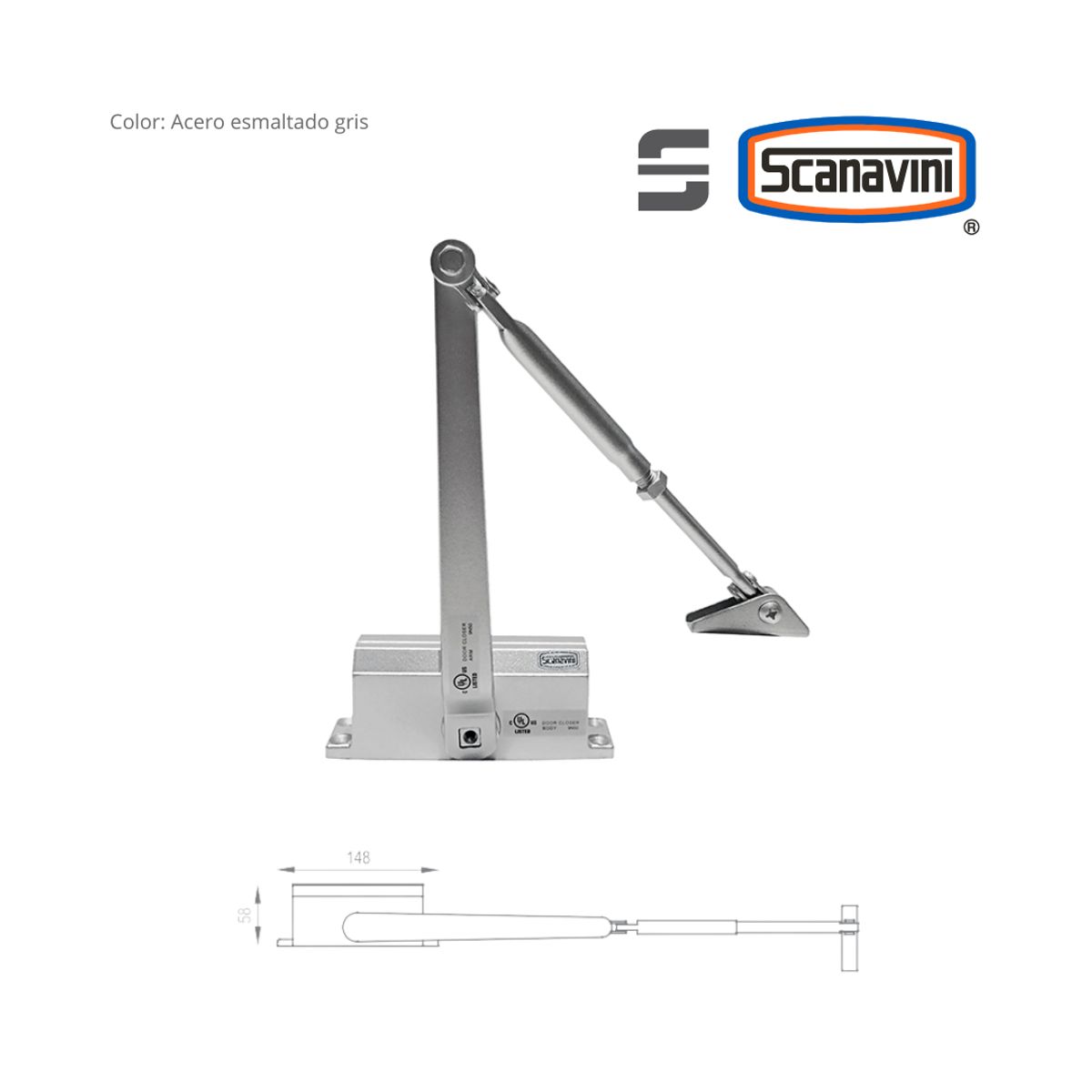 SCANAVINI - Brazo Hidráulico DT-62 Puertas 25 a 45 kg.