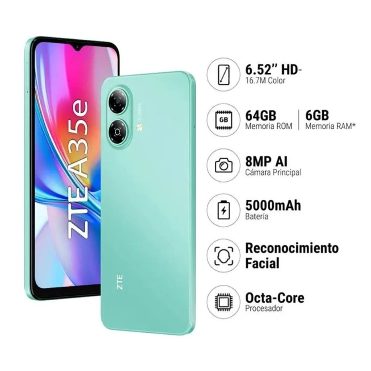 ZTE - CELULAR ZTE BLADE A35E 2GB RAM 64GB ROM - VERDE