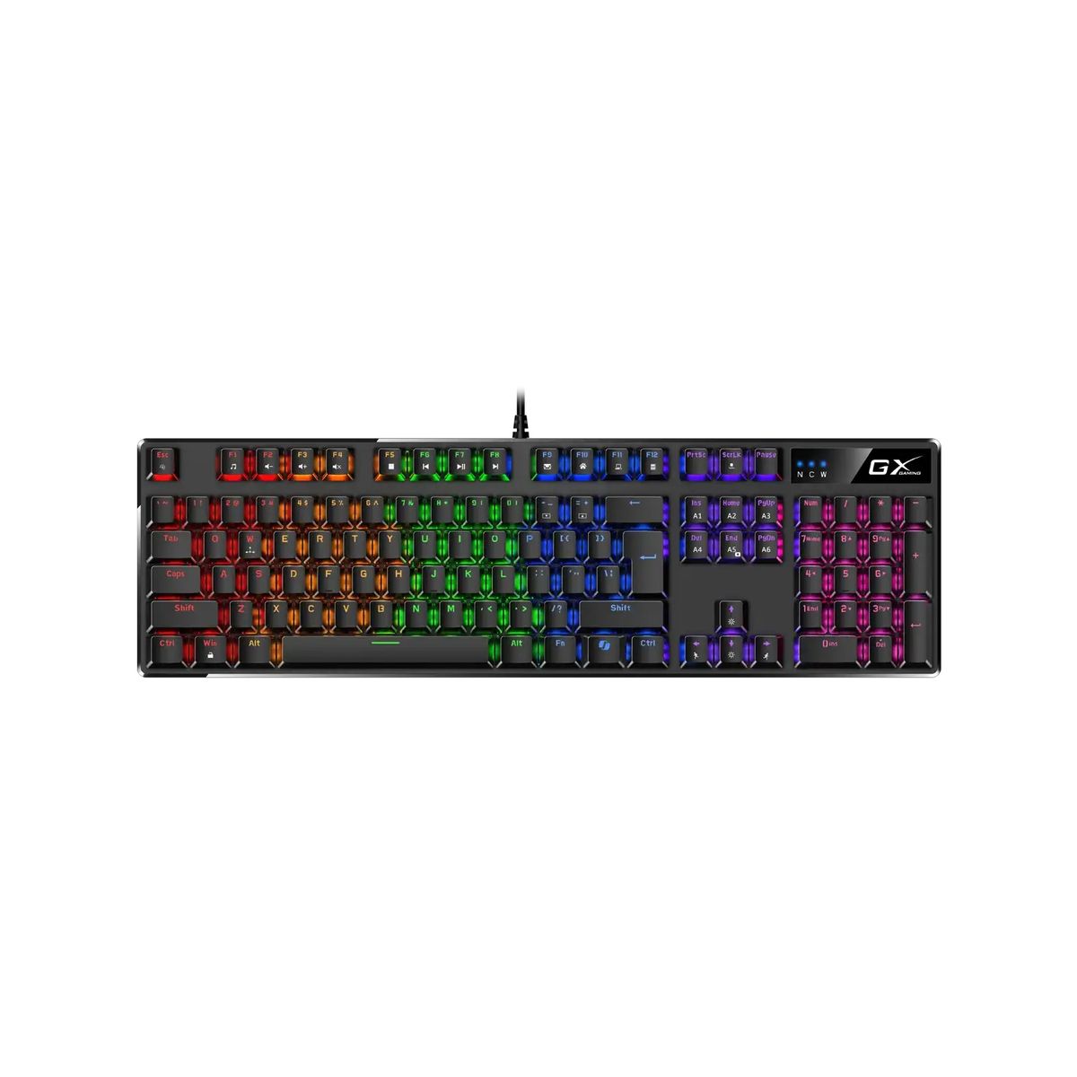 GENIUS - Teclado Gamer Genius GX Scorpion K12 RGB Us USB AI Copilot Black