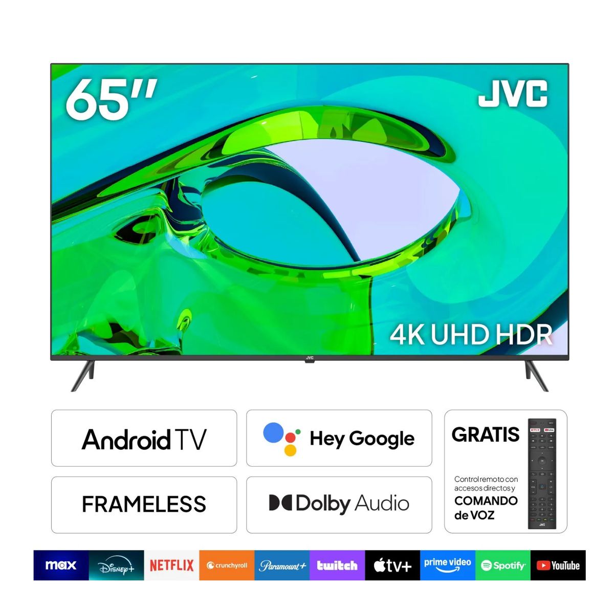 GENERICO - Televisor JVC 65 ULTRA HD 4K LT-65KB5382 Google TV
