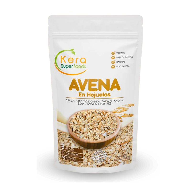 KERA SUPERFOODS - AVENA EN HOJUELAS 1KG - KERA SUPERFOODS