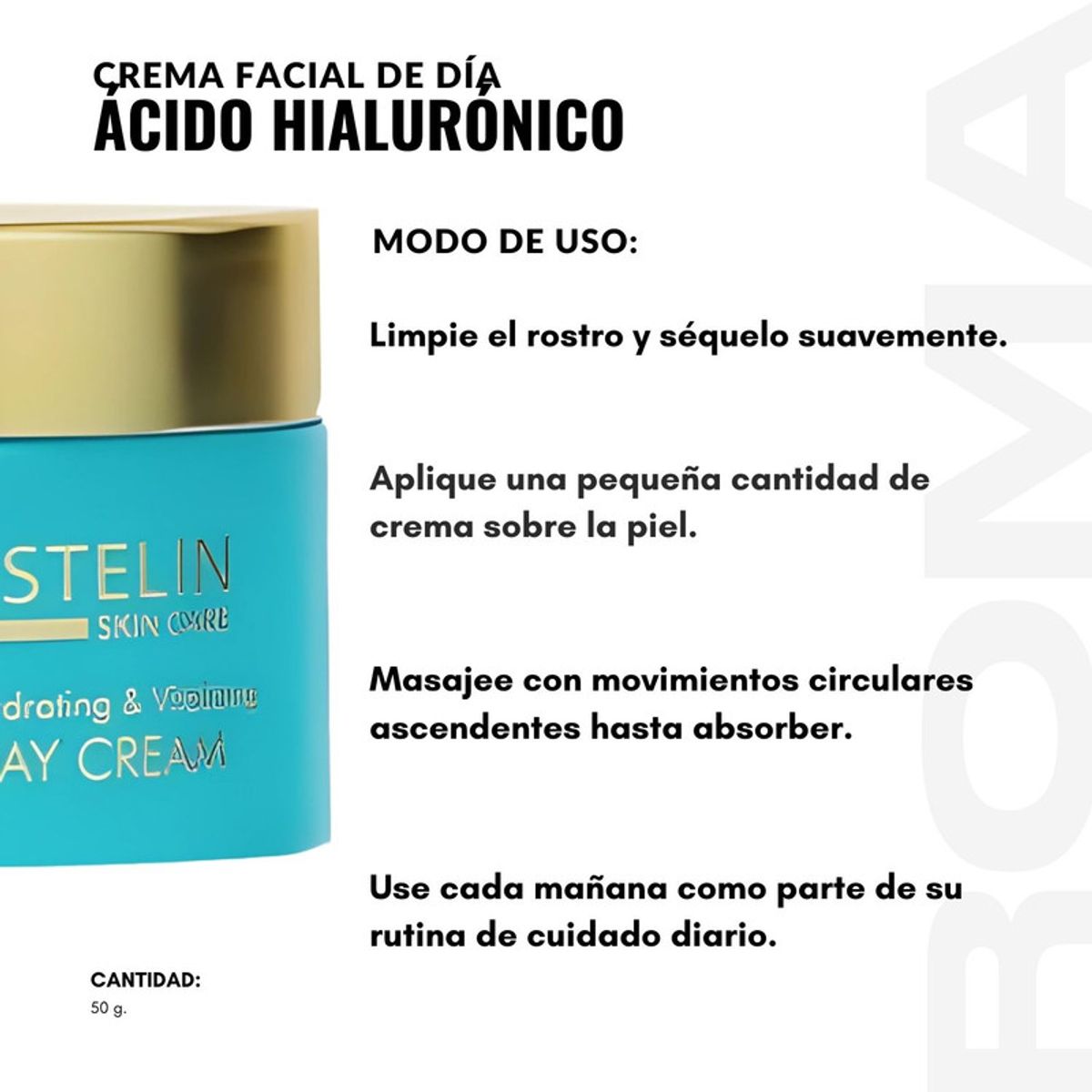 GENERICO - CREMA DE DÍA ÁCIDO HIALURÓNICO 50G ESTELIN