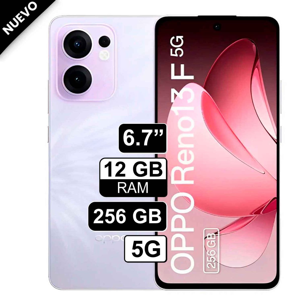 OPPO - Celular Oppo Reno 13F 5G 6.6 12GB RAM 256GB Morado