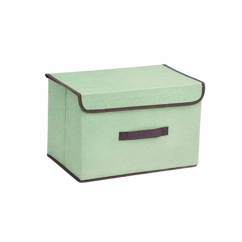 GENERICO - Pack2 Caja Organizadora Elegante de Tela en Color Verde