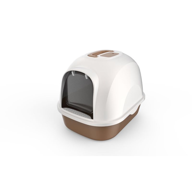 PET MOOD - Arenero Cerrado Mediano Pet Mood Con Puerta + Pala Marrón