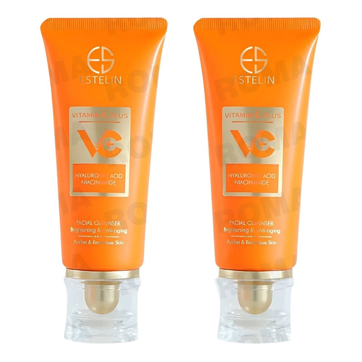 GENERICO - PACK 2 LIMPIADOR FACIAL VITAMINA C ÁCIDO HIALURÓNICO 80G ESTELIN