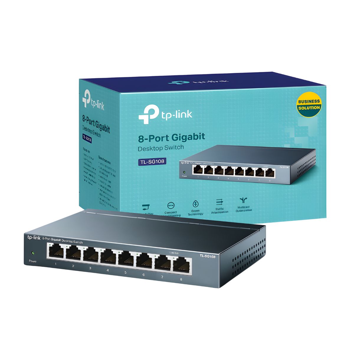 TP LINK - TP-Link Switch TL-SG108 8 Puertos de 10/100/1000 Mbps – Negro