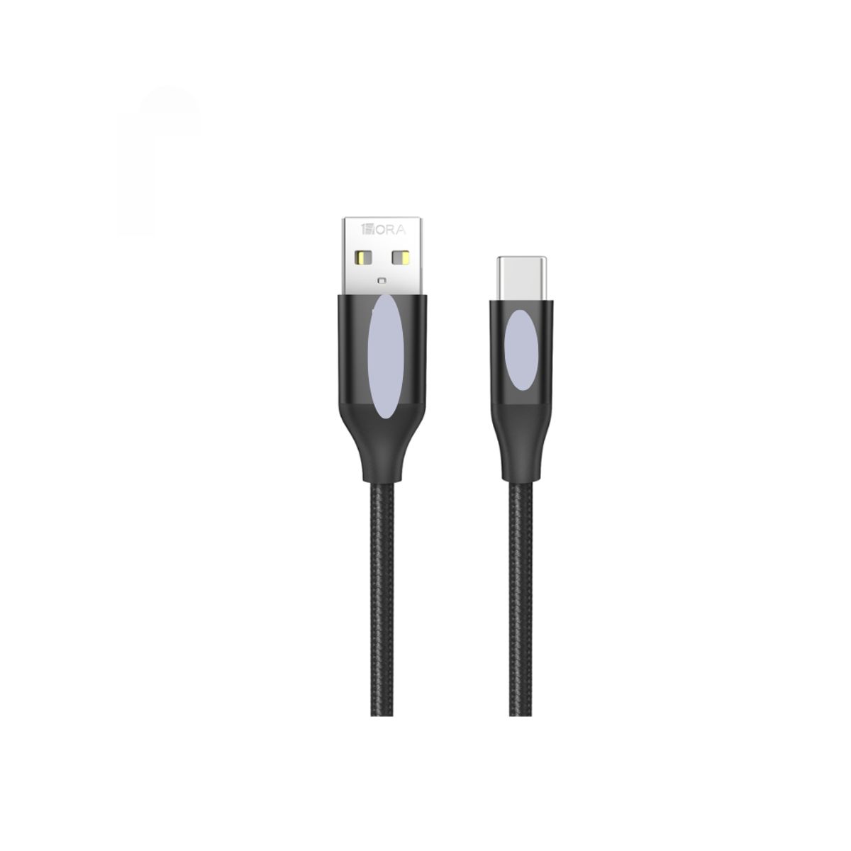 GENERICO - 1HORA CABLE DE USB - C NEGRO 2 METROS