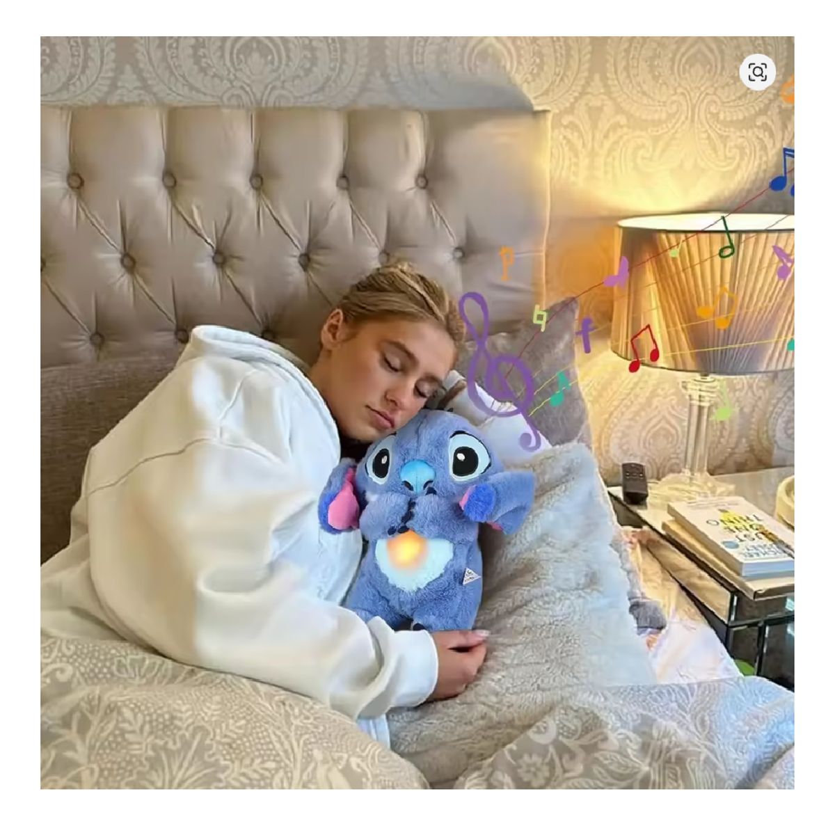 GENERICO - STITCH QUE RESPIRA AZUL - PELUCHE SENSORIAL MUSICAL