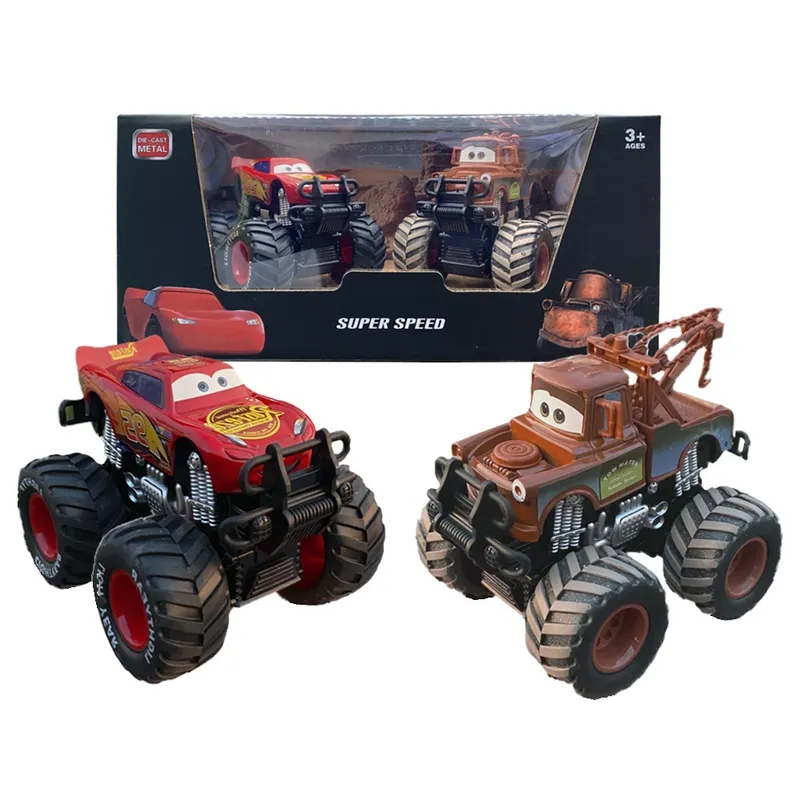 PEQUEÑAS TRAVESURAS - Cars Pack x2 Rayo McQueen y Mate Monsters Trucks