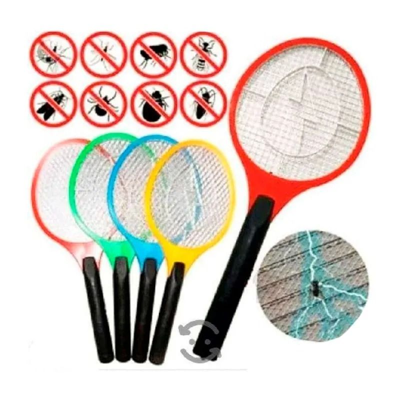 OEM - Pack x3 Raquetas Matamoscas Eléctrica Exterminador de Mosquitos