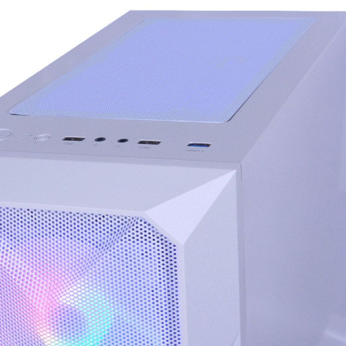 HALION - Case gamer Blanco STUKA CR11 Con fuente de 500W HALION