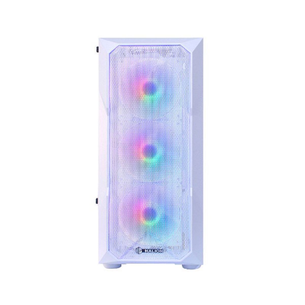 HALION - Case gamer Blanco STUKA CR11 Con fuente de 500W HALION