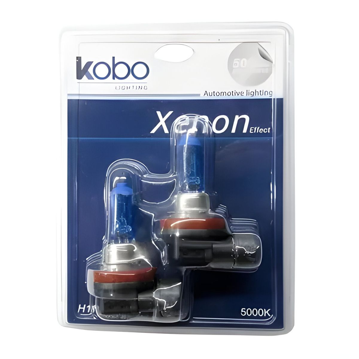 KOBO - Focos Xenón Kobo H11 12V 60/55W Luz Blanca Fría de Alta Intensidad (Par de 2 Unidades)