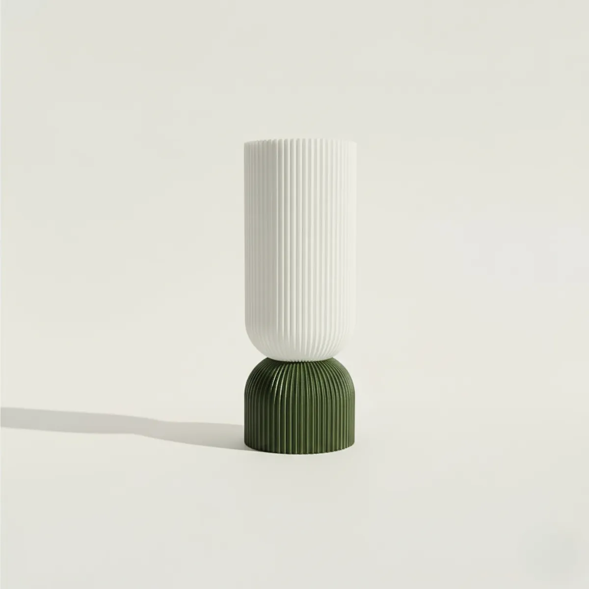 GENERICO - Lámpara Sereno de impresión 3D blanco y verde olivo