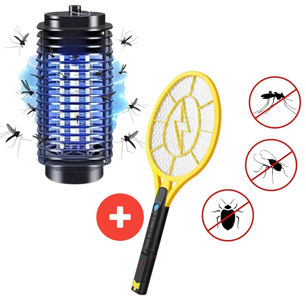OEM - Panal y Raqueta Mosquitero Mosquitocutor Exterminador de Mosquitos