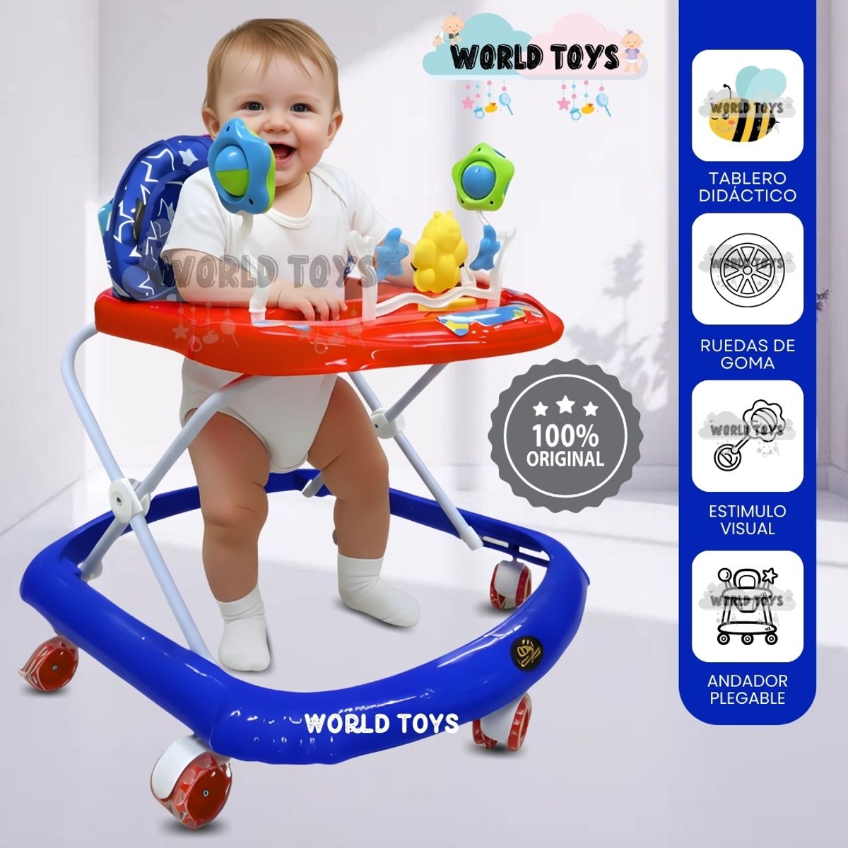 BABY - Andador Plegable «LITTLE BEE» Edición Limitada Red