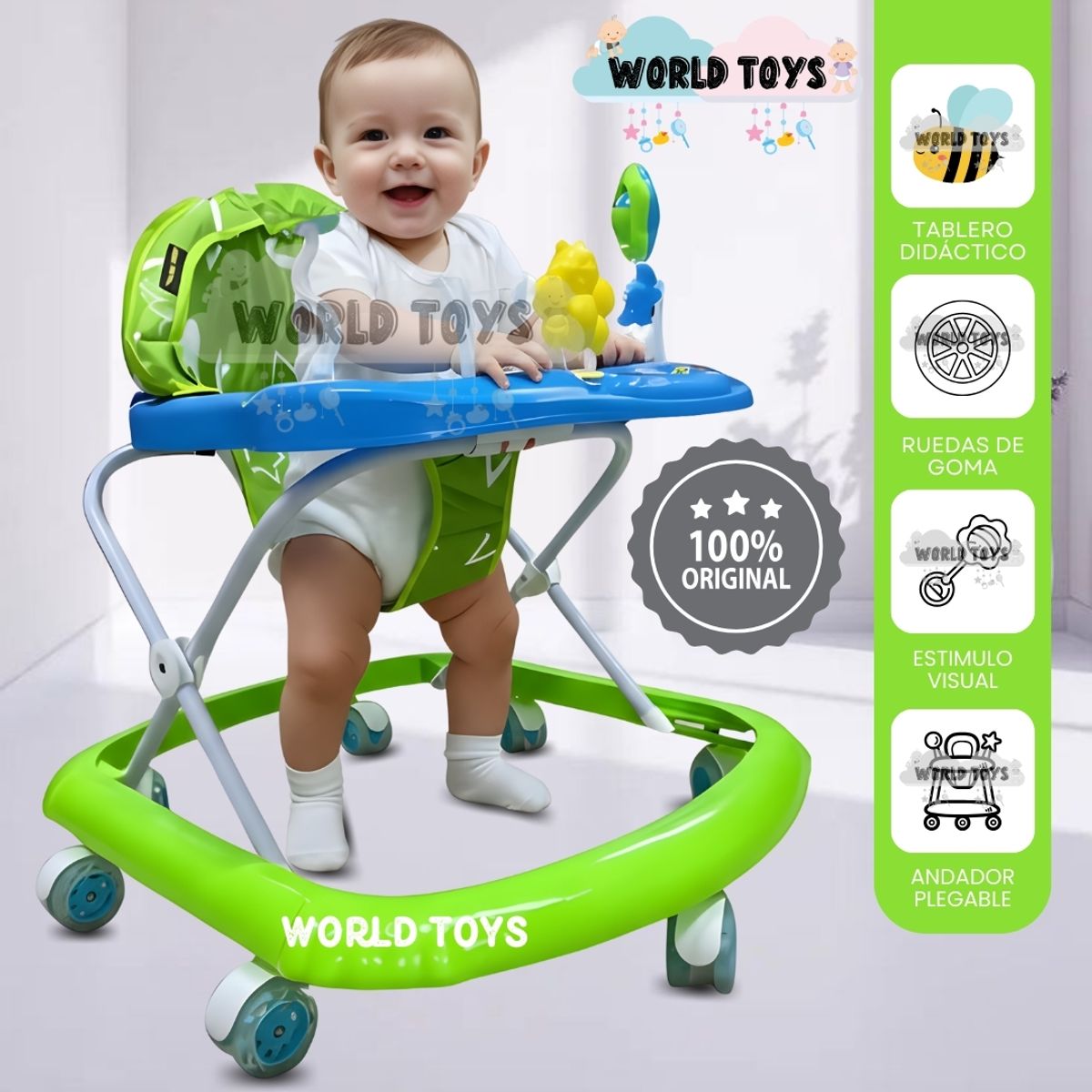 BABY - Andador Plegable «LITTLE BEE» Edición Limitada Green