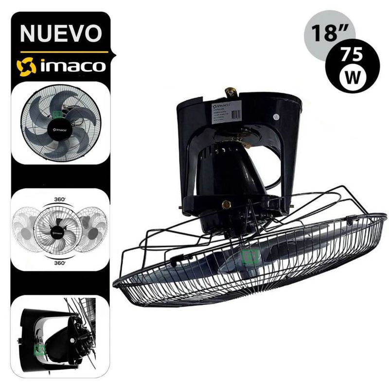 IMACO - Ventilador de techo Imaco OCF7919 Orbital 75 Watts