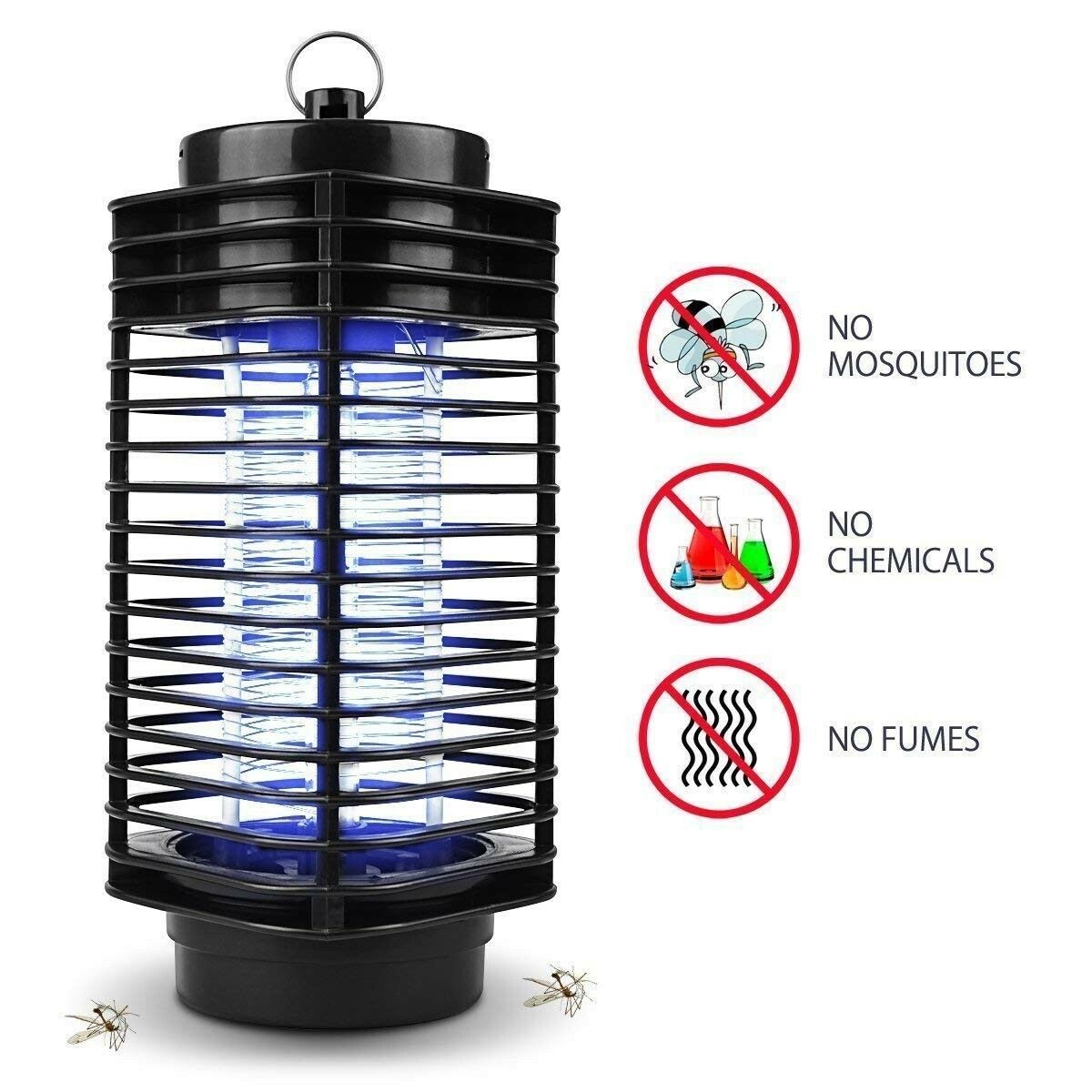 OEM - Lámpara Mata Insectos con Luz Ultravioleta Exterminador de Mosquitos