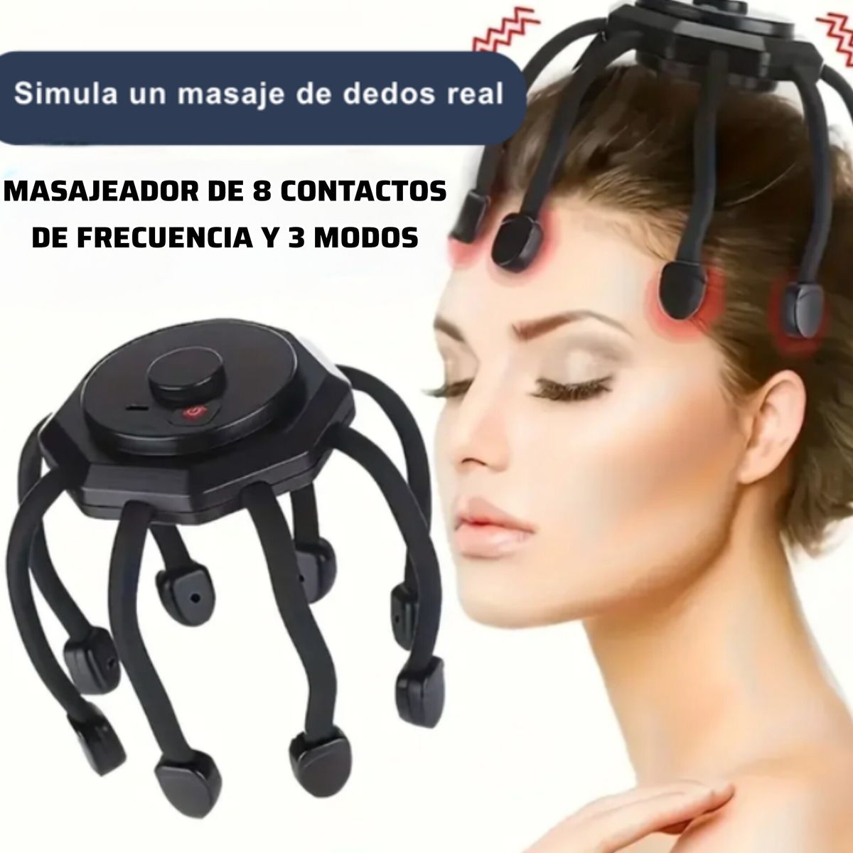 OEM - Masajeador De Cabeza  Anti Estress Recargable Vibrador  Pulpo
