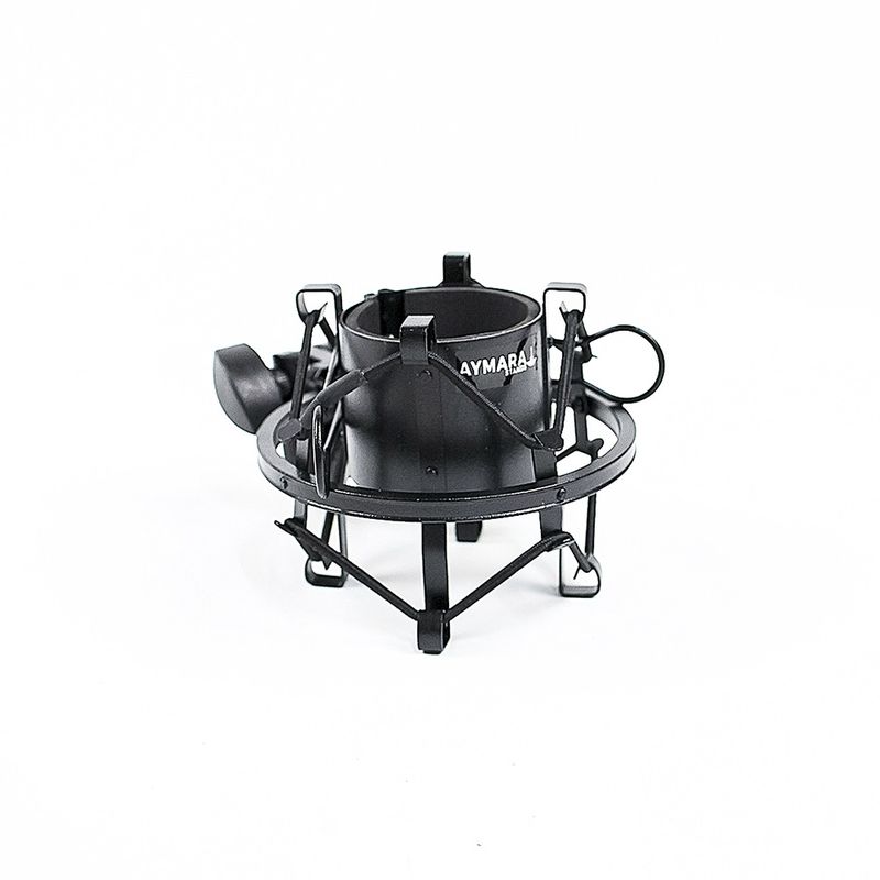 GENERICO - AYMARA CANASTILLA PARA MICROFONO CONDENSADOR NEGRO