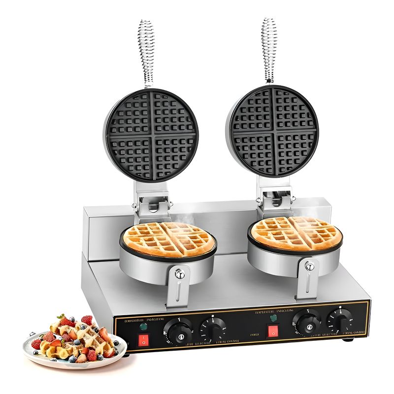 ANYHOGAR - Waflera Doble Maquina Para Waffles Waflera Grande 2400w