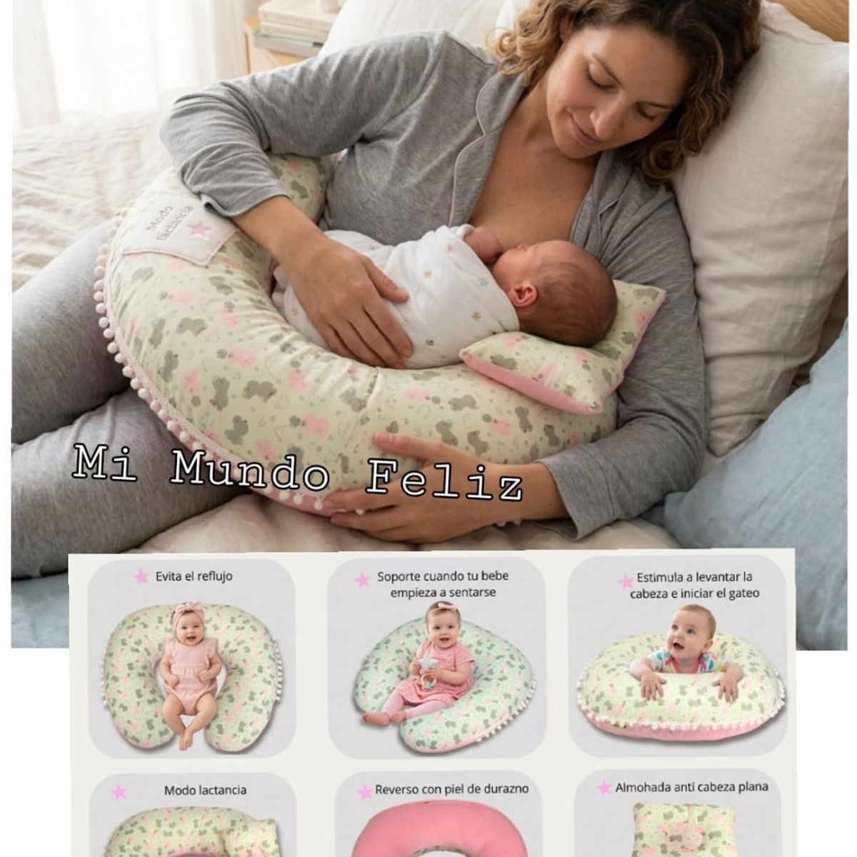 GENERICO - Nido Colecho para Bebe Rosa