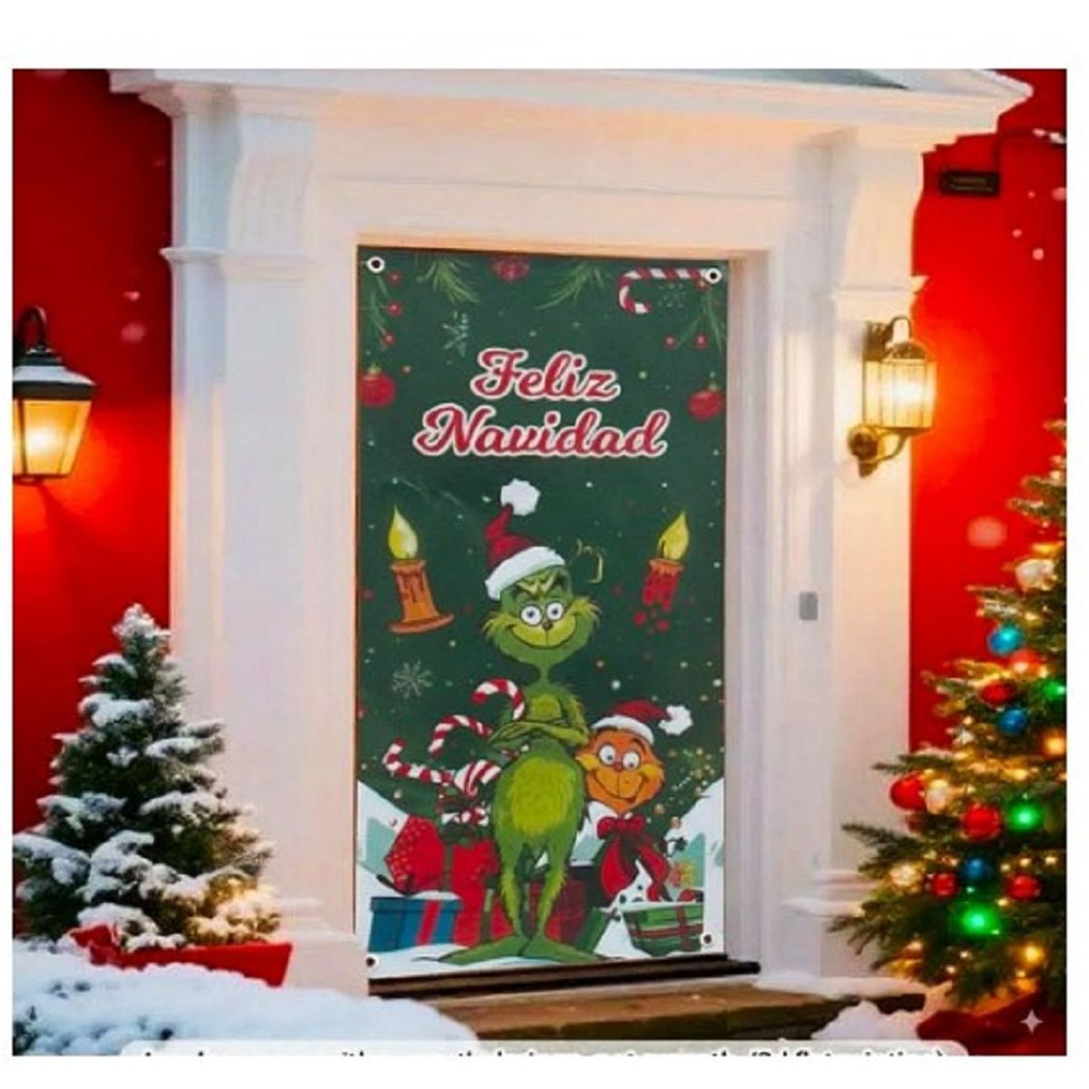 GENERICO - Funda Navideña Para Puerta A1 DE CALIDAD PREMIUN