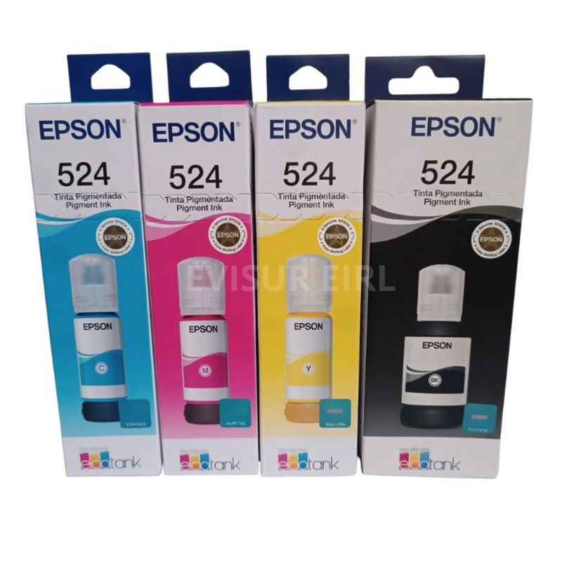 EPSON - KIT TINTA EPSON 524 BLACK CYAN MAGENTA YELLOW