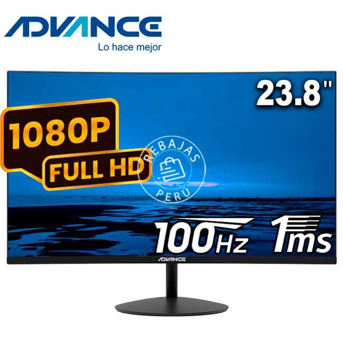 ADVANCE - Monitor Curvo ADVANCE ADV-2452S 24″ Full HD 100Hz 1ms VA con altavoces