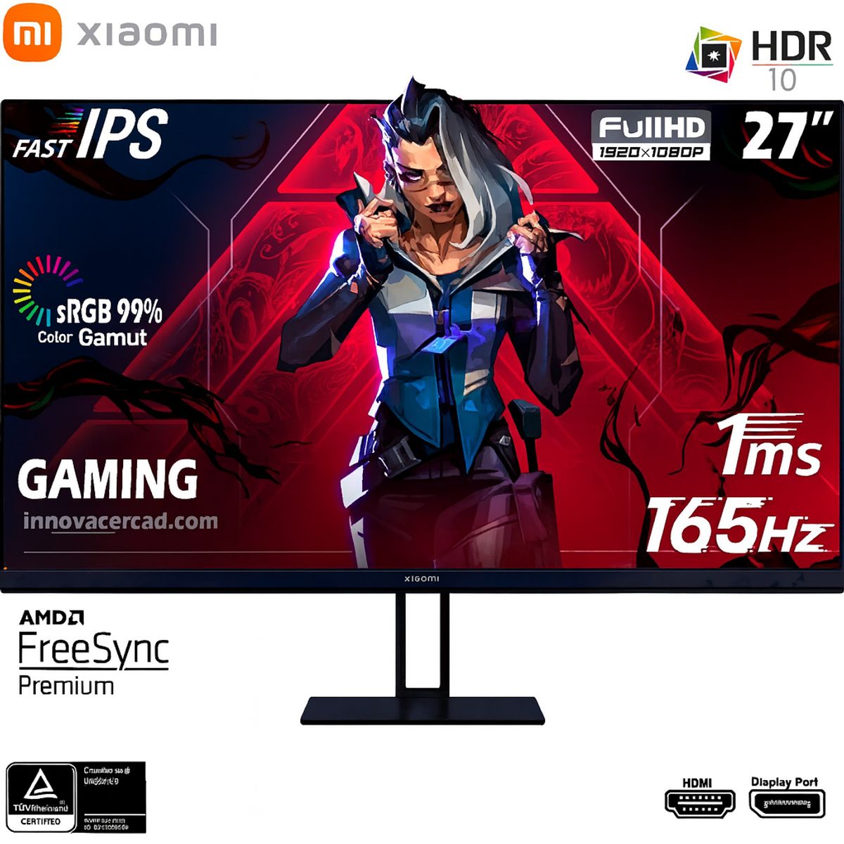 XIAOMI - Monitor Xiaomi Gaming G27i 27″  FHD 165Hz 1ms FreeSync