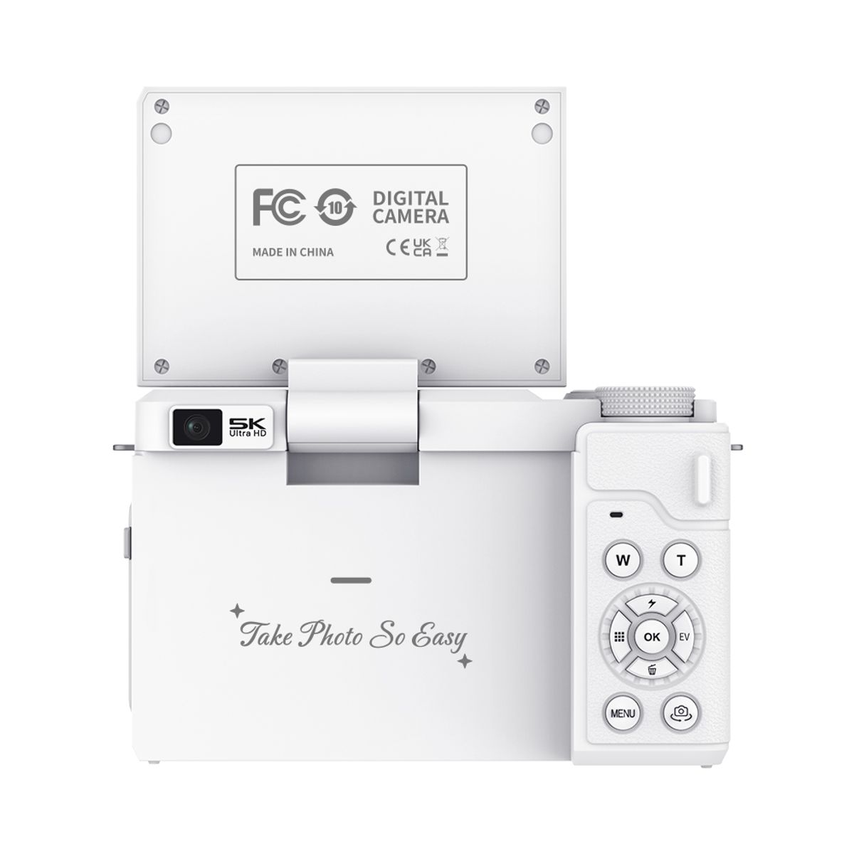 RENVMEXY - Cámara Vlog X7 5K - Pantalla Flip 80MP WiFi y Micrófono