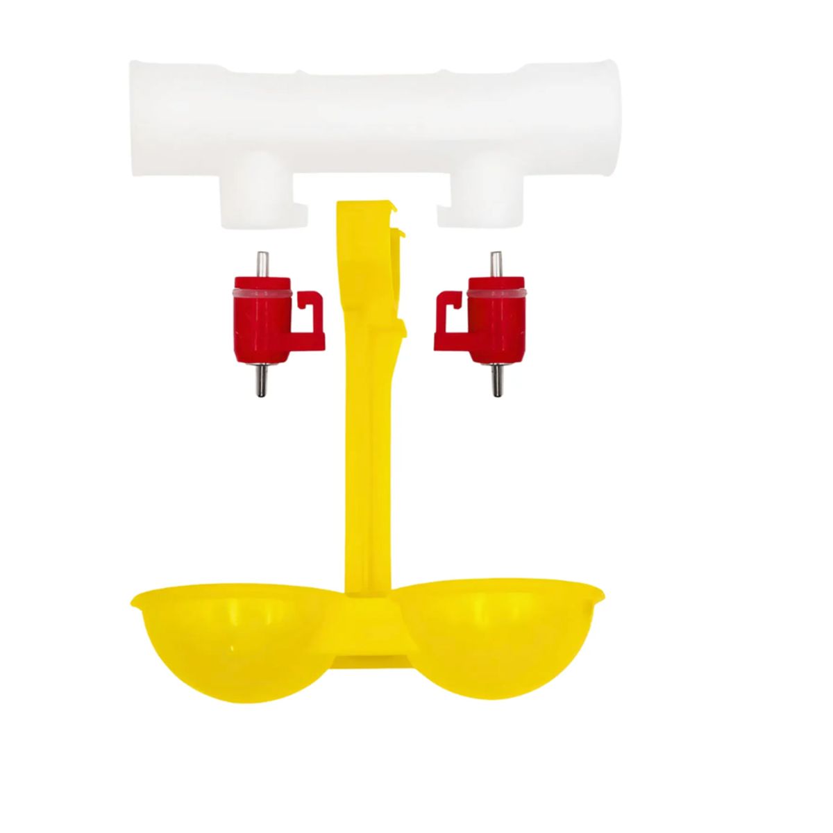 GENERICO - Pack de 6 Bebederos Niple  para Aves con Doble Copa