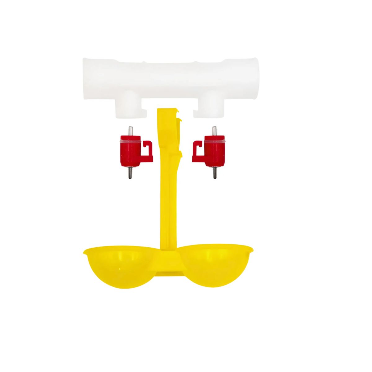 GENERICO - Pack de 6 Bebederos Niple  para Aves con Doble Copa