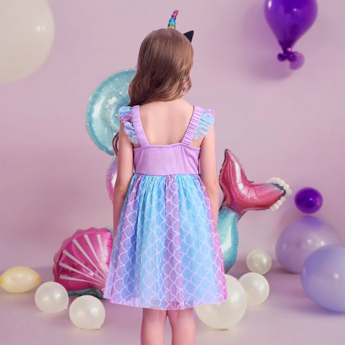 GENERICO - VESTIDO PARA NIÑA TEMATICA DE SIRENA