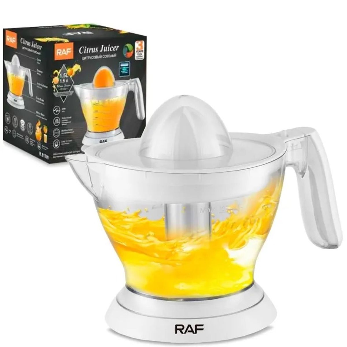 OEM - Extractor De Zumo De Citricos Electrico con Tapa Conica Extractor