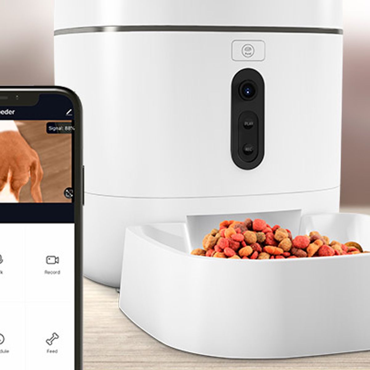 NEXXT SOLUTIONS - DISPENSADOR DE ALIMENTO PARA MASCOTA INTELIGENTE CON CAMARA Nexxt NHA-P610