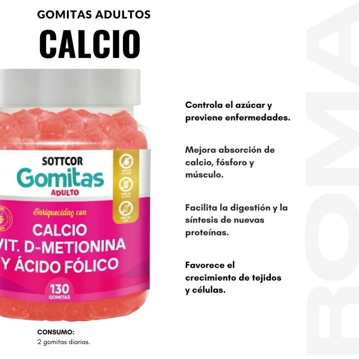 GENERICO - GOMITAS RESVERATROL 130UND + GOMITAS CALCIO 130UND