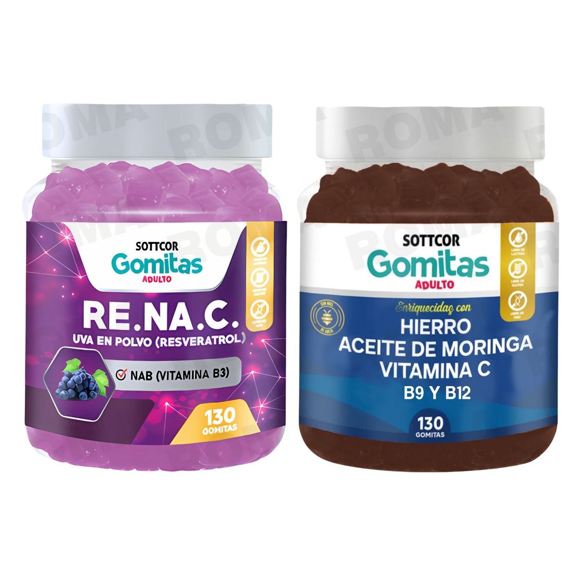 GENERICO - GOMITAS RESVERATROL 130UND + GOMITAS HIERRO 130UND