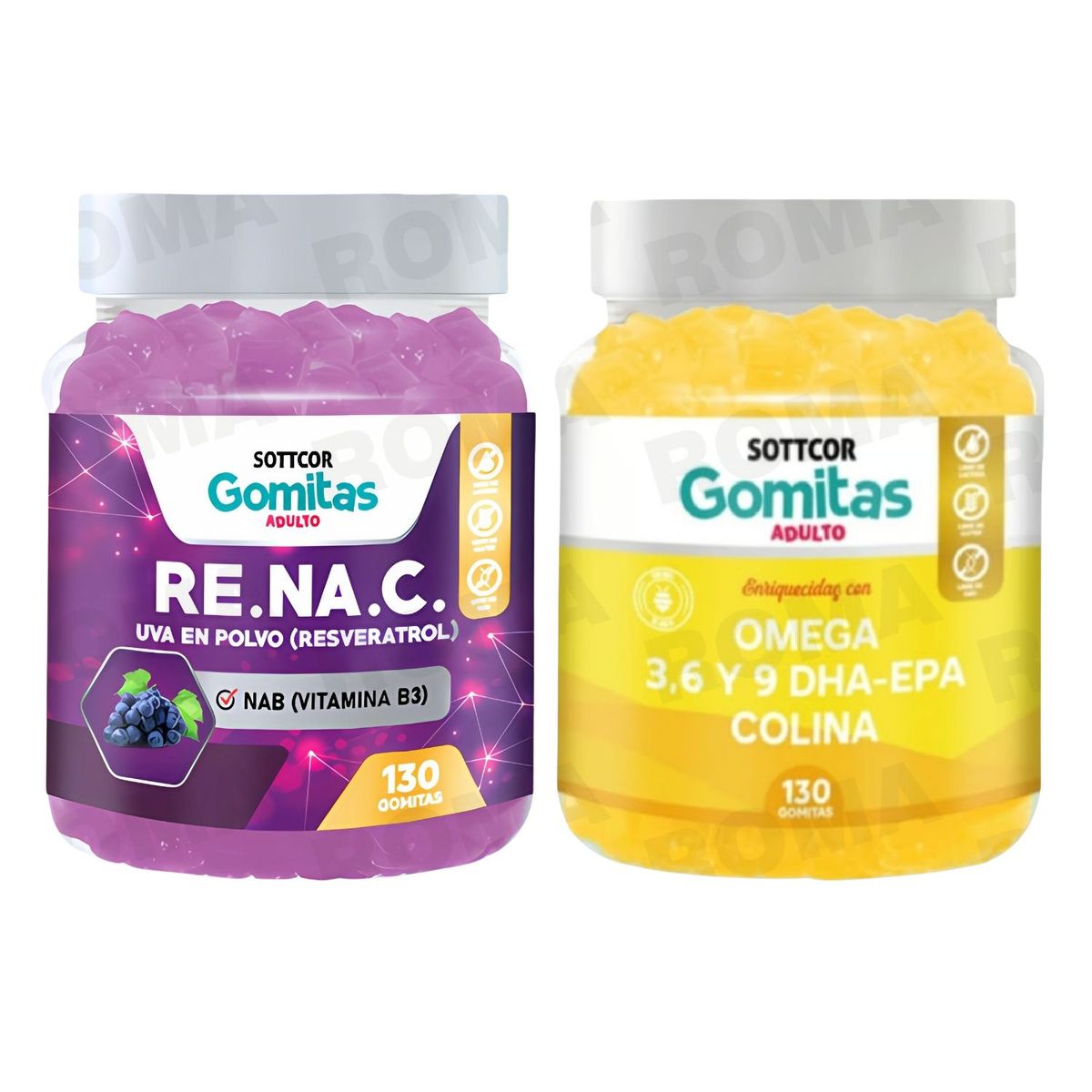 GENERICO - GOMITAS RESVERATROL 130UND + GOMITAS OMEGA 3 130UND